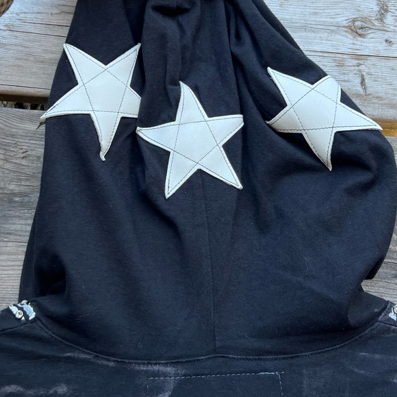 The Saints Sinphony Black Cotton Blend Hooded V-Neck Tunic Women’s Size XL - Picture 7 of 7